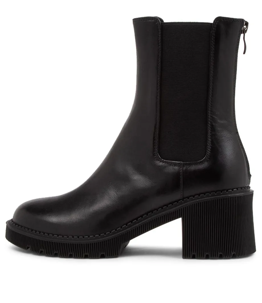 Zozo Black Leather Chelsea Boots
