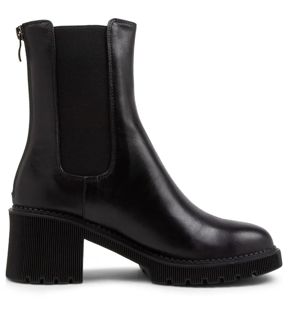 Zozo Black Leather Chelsea Boots