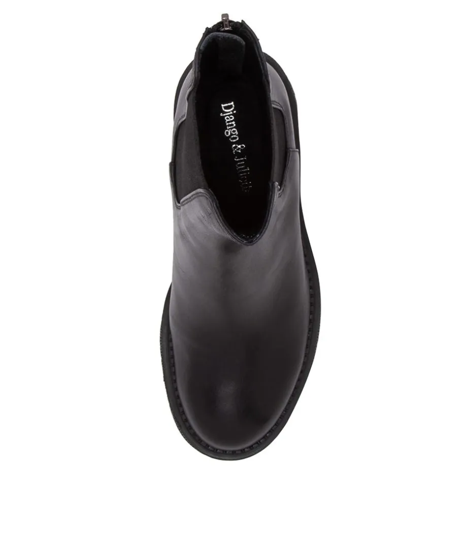 Zozo Black Leather Chelsea Boots
