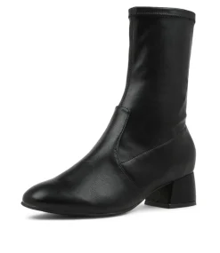 Zuka W Black Stretch Ankle Boots
