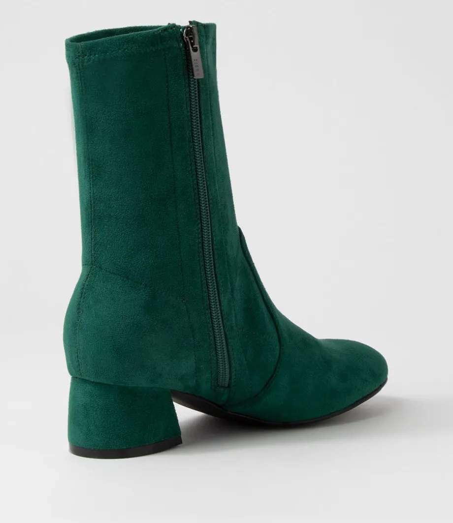 Zuka W Emerald Stretch Microsuede Ankle Boots