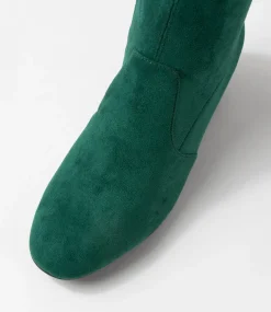 Zuka W Emerald Stretch Microsuede Ankle Boots